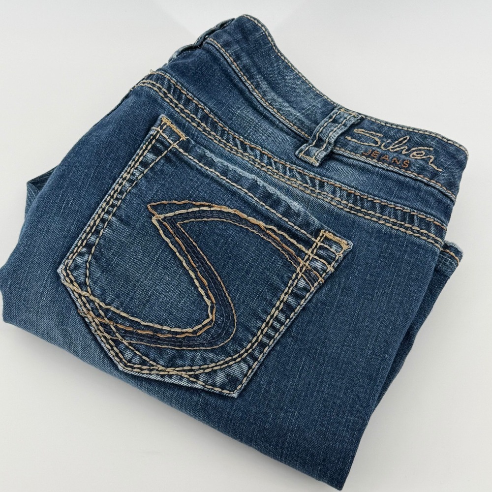 Silver Jeans Co Frances 18 Bootcut Medium Wash Denim Jeans Womens Size 31x26.5